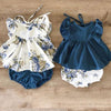 2pcs Toddler Kids Girls clothes set Stripe Floral Tunic