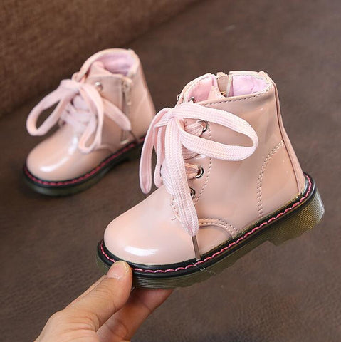 New Girls Leather Shoes Round Head Baby