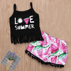 Cotton Summer Fashion Baby Sets For Girls Sleeveless Casual White