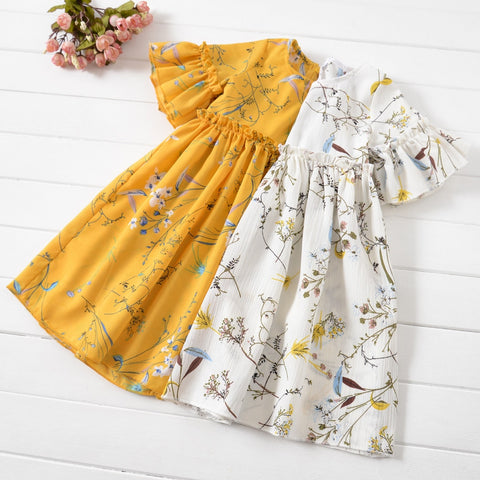 Girl Dress 2019 New Baby Dresses Pattern Print Lemon Cartoon