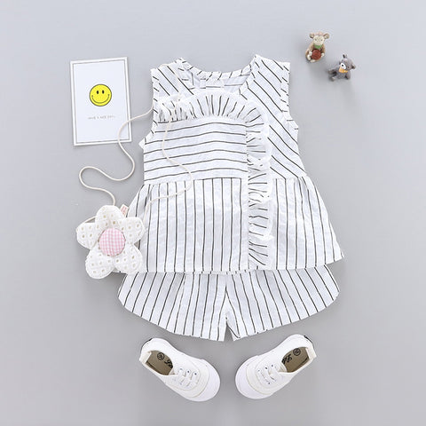 2019 Toddler Infant Baby Girl clothes Sleeveless Ruffle Tops